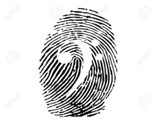 X free clip art. Fingerprint clipart minimal