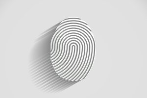 Fingerprint clipart minimal. X free clip art
