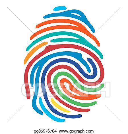 fingerprint clipart rainbow