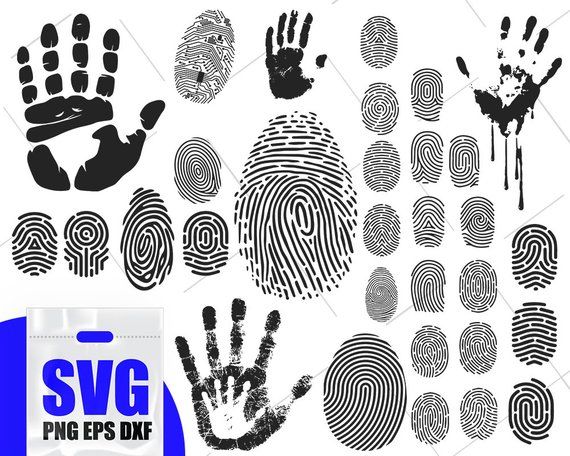 fingerprint clipart silhouette