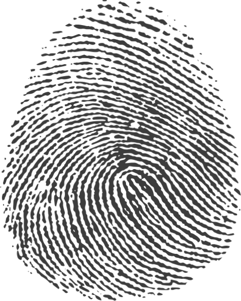 Fingerprint clipart simplified. Unique icon clip art