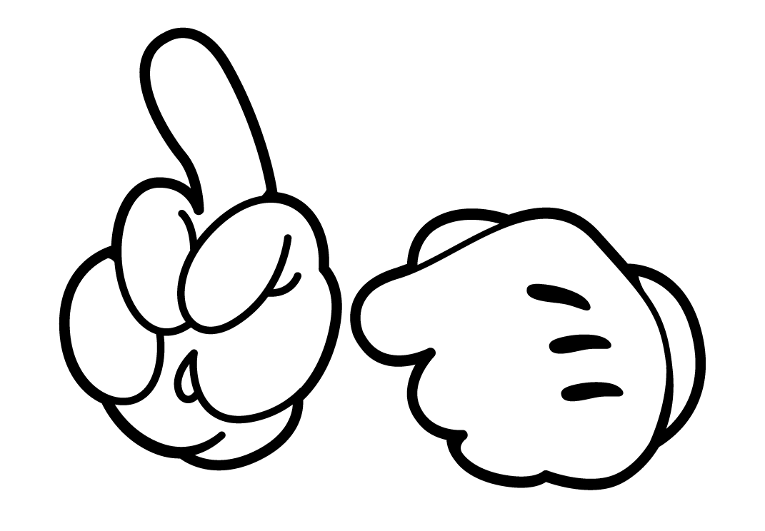 Pointing clipart cartoon hand. Imagenes mickey mouse elementos
