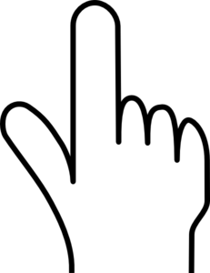 pointing clipart finger space