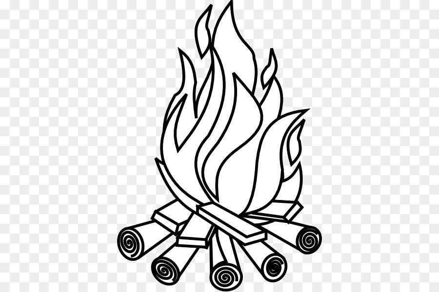fire clipart black and white