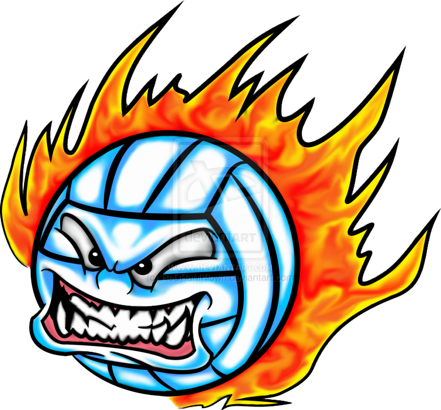 flame clipart volleyball