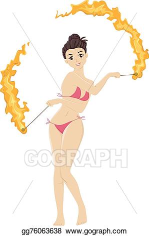 Fire clipart dancing. Eps illustration dance vector