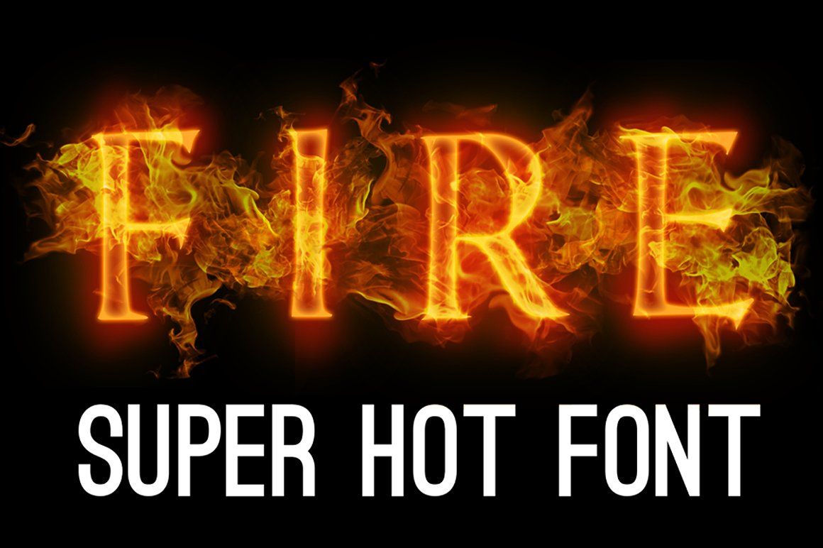 fire clipart font