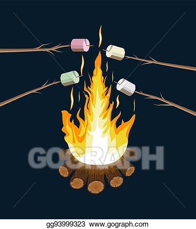 fire clipart marshmallow