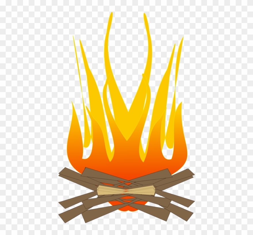 flames clipart fireplace log