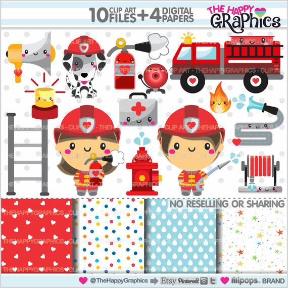 firefighter clipart accessories