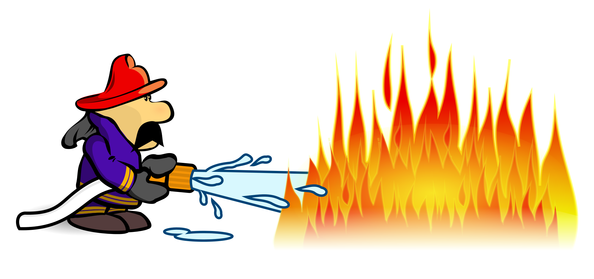 firefighter clipart action clipart