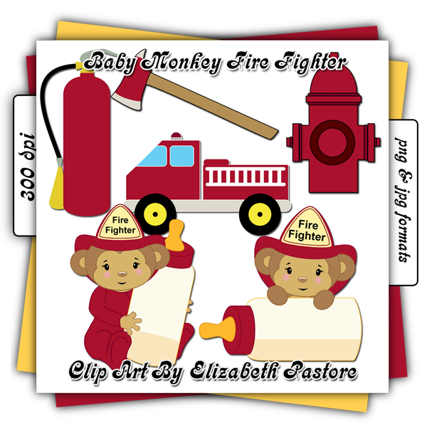 firefighter clipart baby