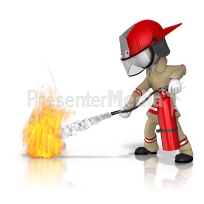 Firefighter clipart extinguish. Fire presentation great 