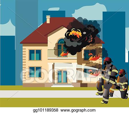Vector illustration firefighters a. Firefighter clipart extinguish
