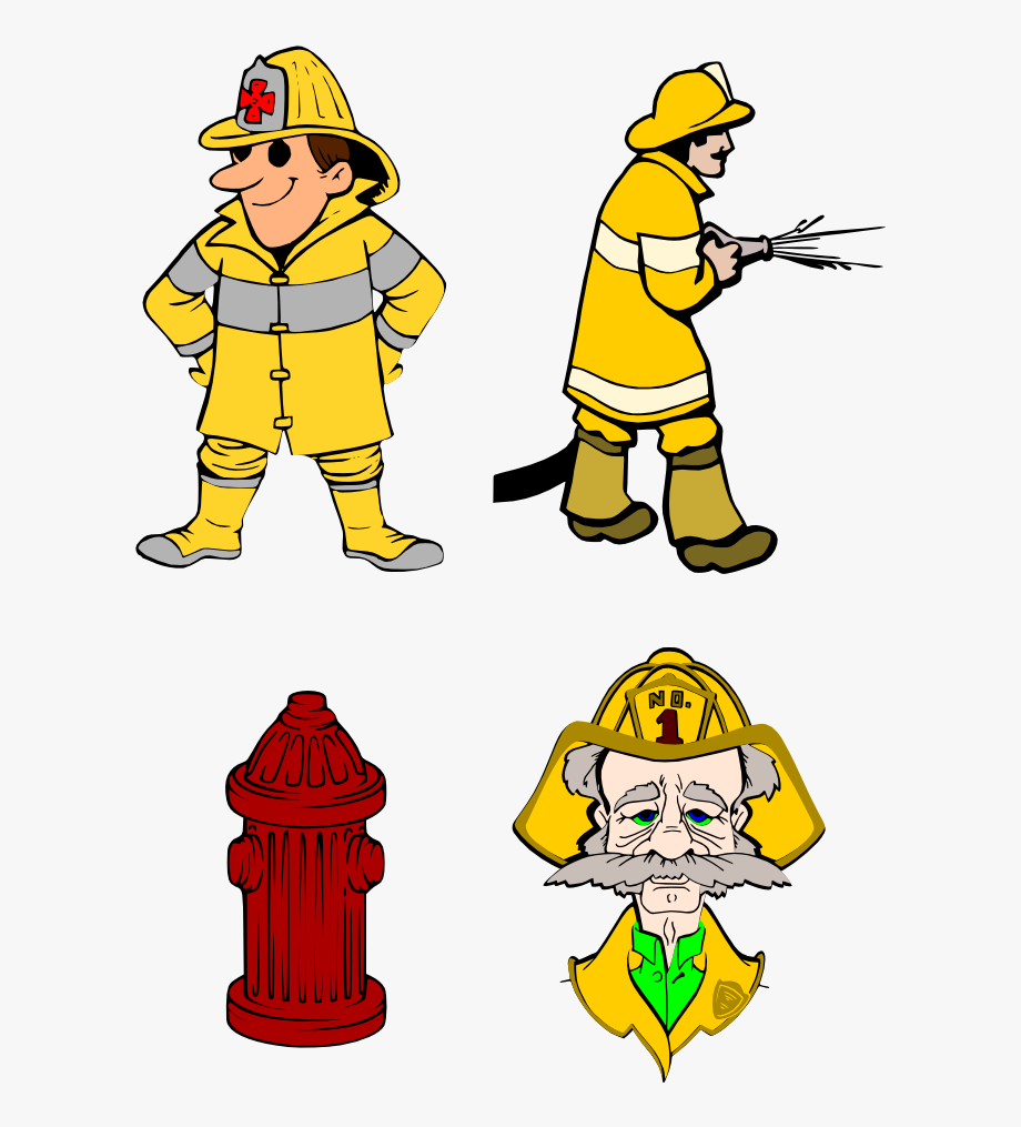 Hydrant firefighter coloring pages. Fireman clipart gambar