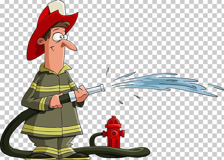 firefighter clipart hose drawing