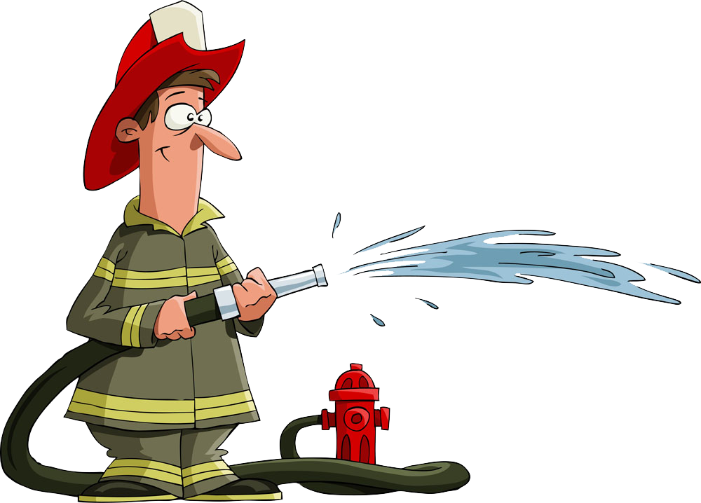 firefighter clipart hose drawing