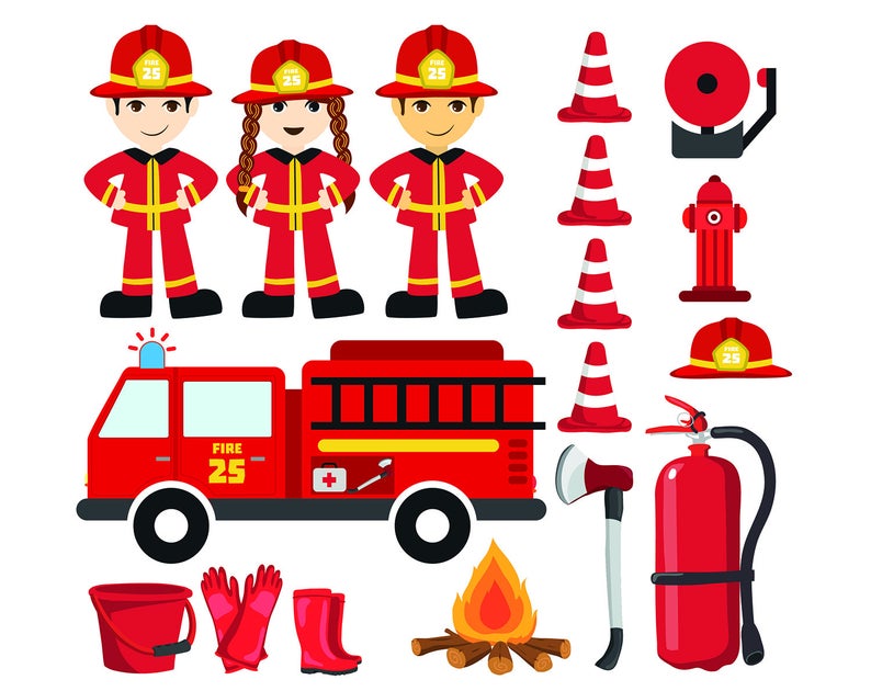 firefighter clipart printable