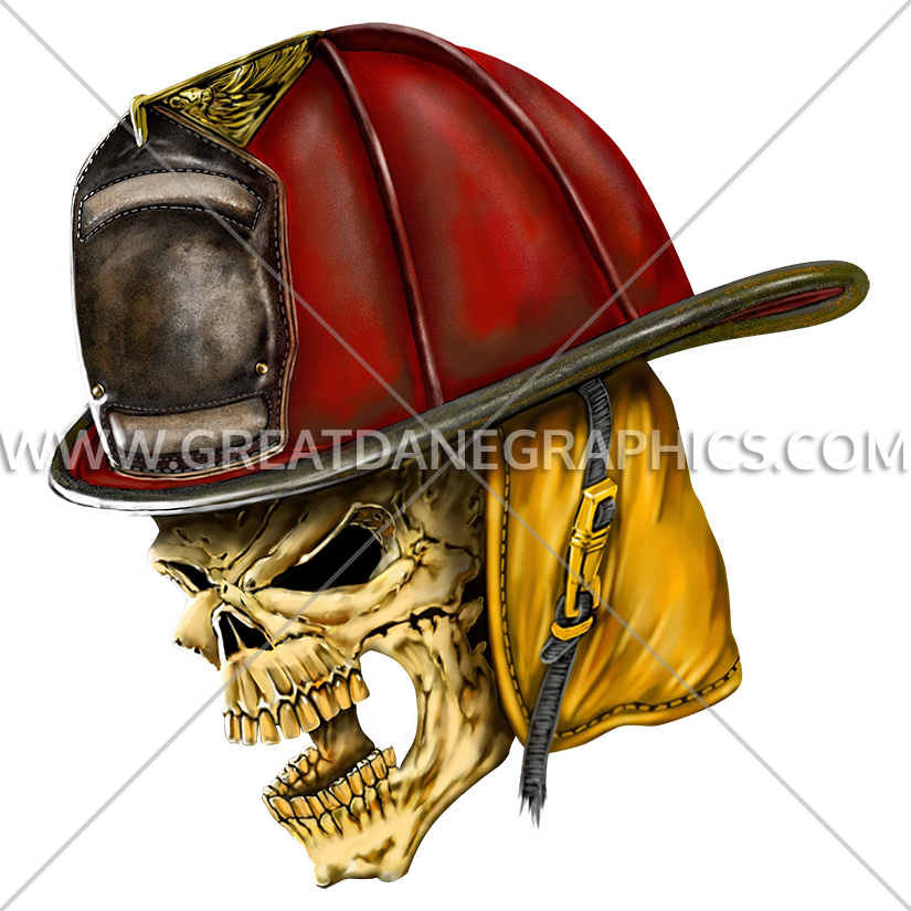 firefighter clipart skull