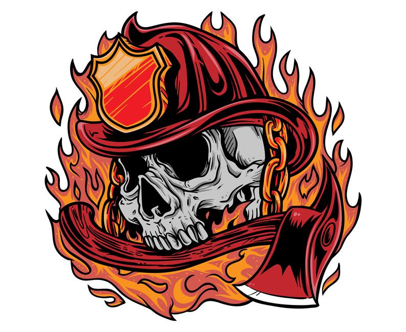 Firefighter clipart skull, Firefighter skull Transparent FREE for ...