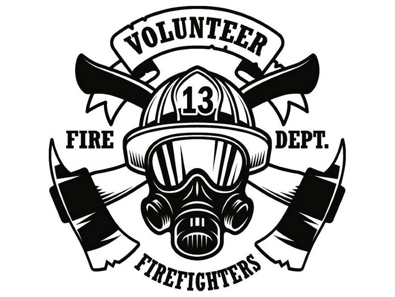 Logo firefighting rescue axe. Firefighter clipart volunteer firefighter
