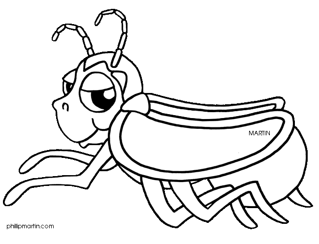 insect clipart coloring page