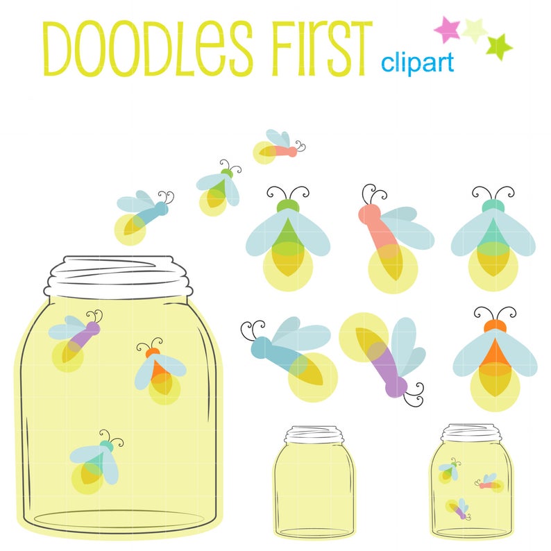 firefly clipart jar illustration