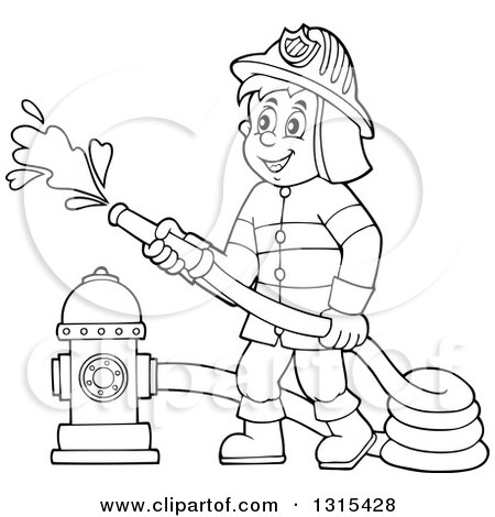 fireman clipart draw