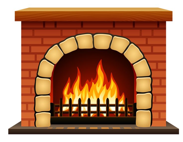 fireplace clipart brick fireplace