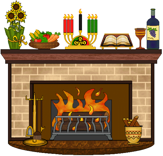 fireplace clipart hanukkah