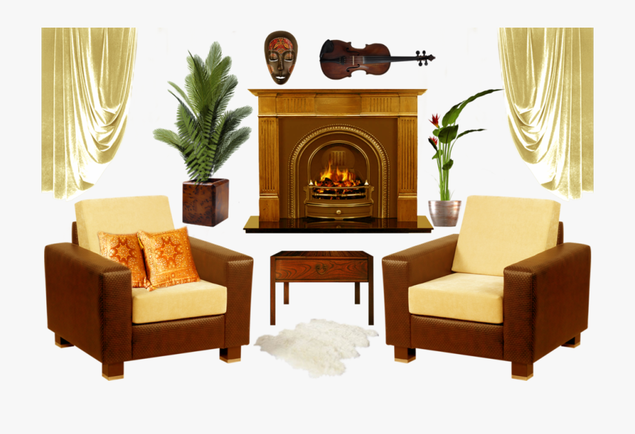 fireplace clipart living room