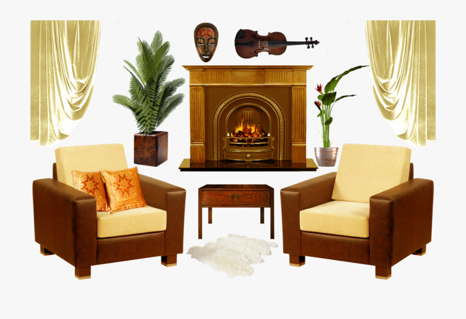 Fireplace clipart living room. 