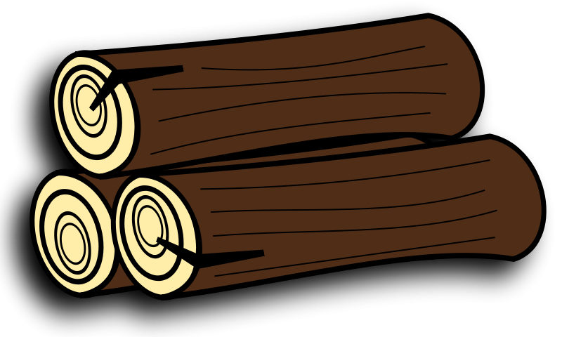 logs clipart single wood log