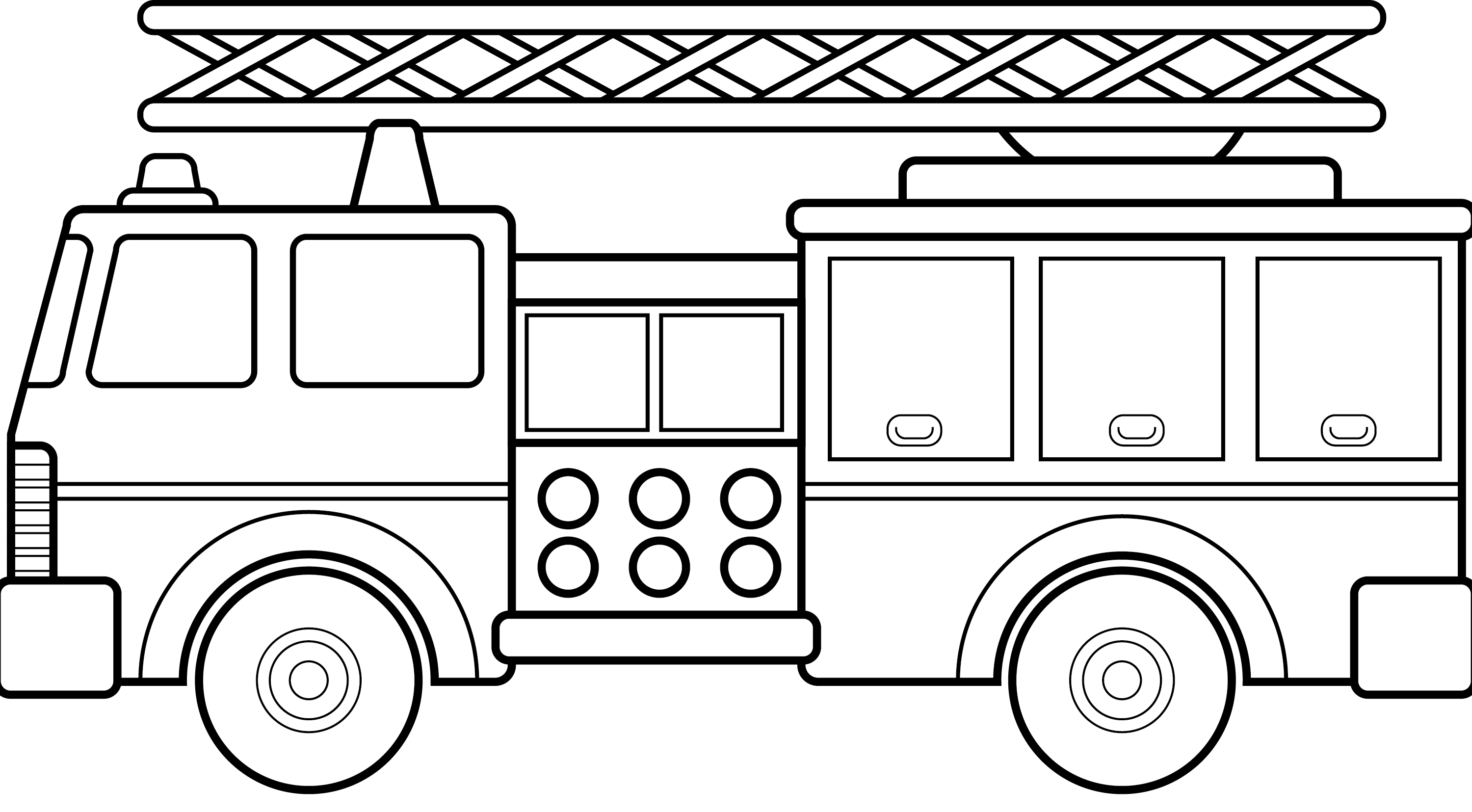 Fire truck clip art. Firetruck clipart black and white