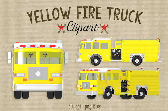 Fire truck . Firetruck clipart yellow