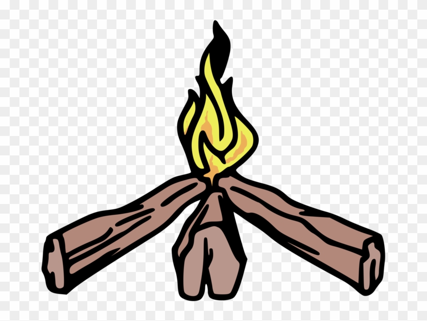 Firewood clipart bon fire. Campfire camping tinder clip