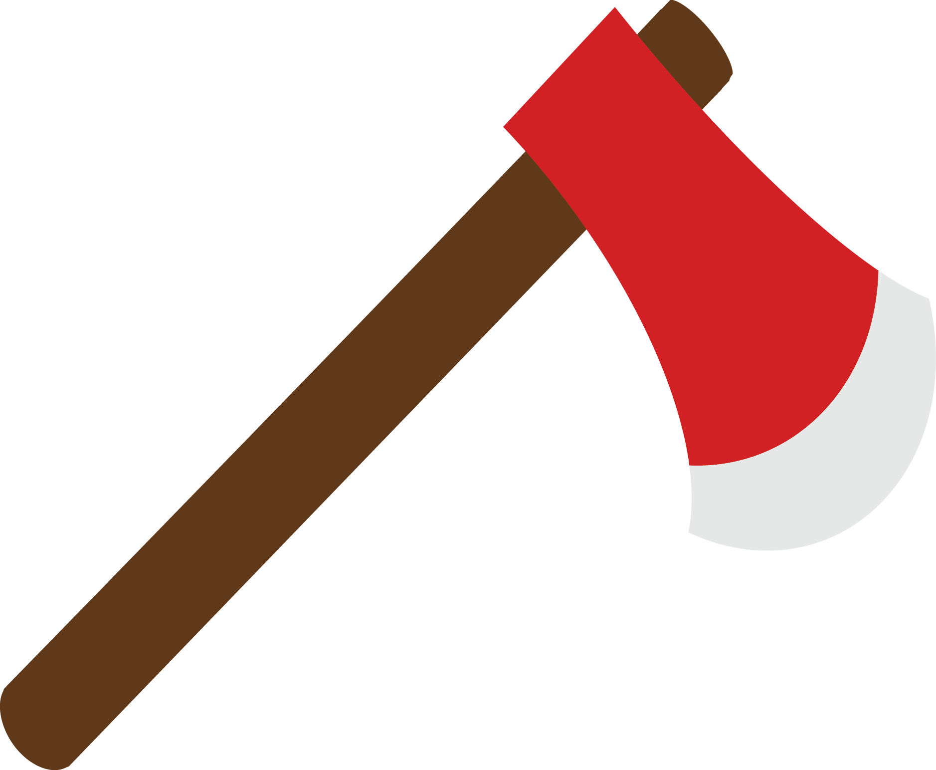 Axe firewood weapon red. Indian clipart hatchet