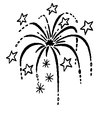 fireworks clipart outline