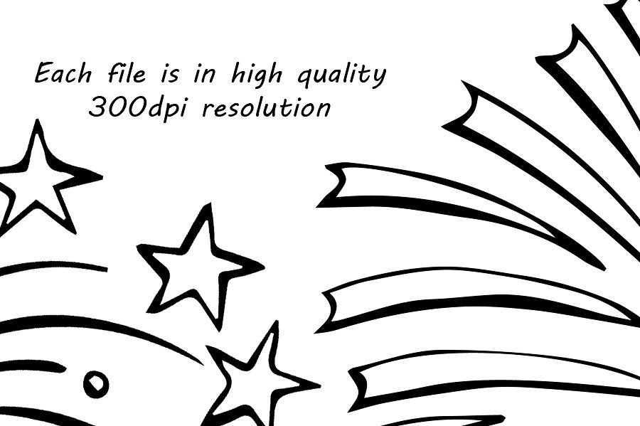 High quality file eps. Firework clipart doodle