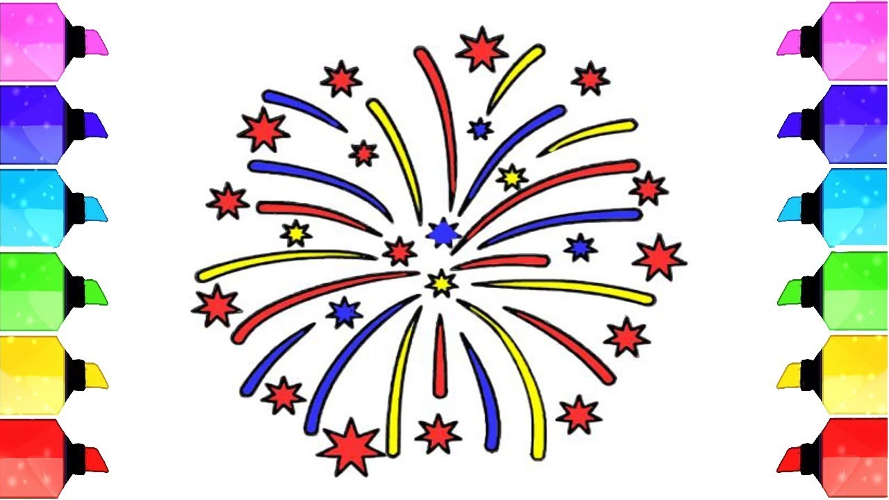 Firework clipart draw. How to fireworks drawing