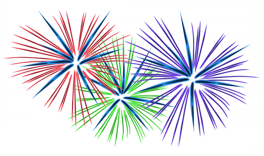 Firework clipart january. New year me red