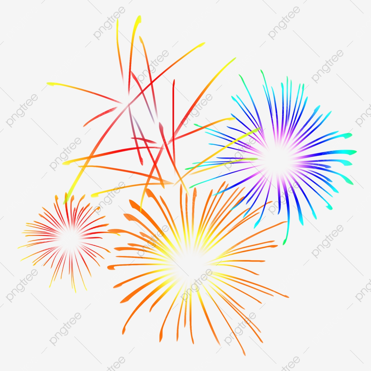 Fireworks clipart psd. Four white light 