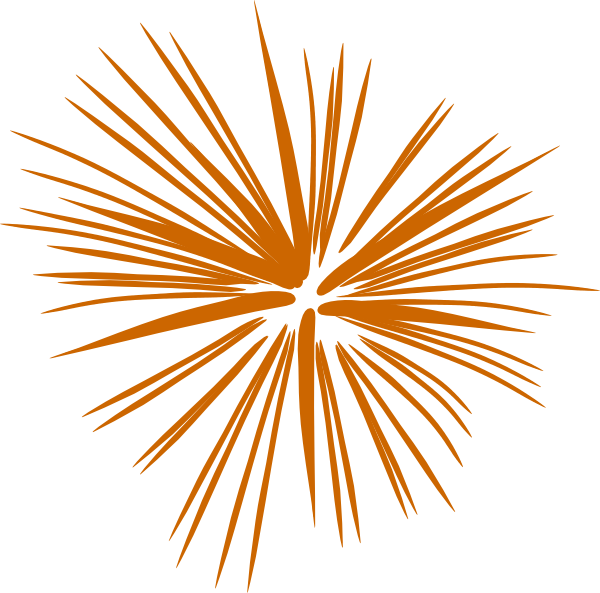 fireworks clipart orange