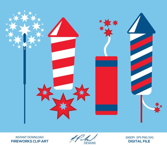 Digital cut files . Fireworks clipart party