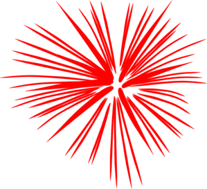 fireworks clipart red