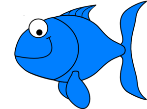 Fish clipart. Cute blue 