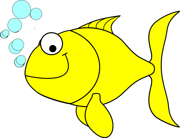 Fish clipart. Yellow clip art vector