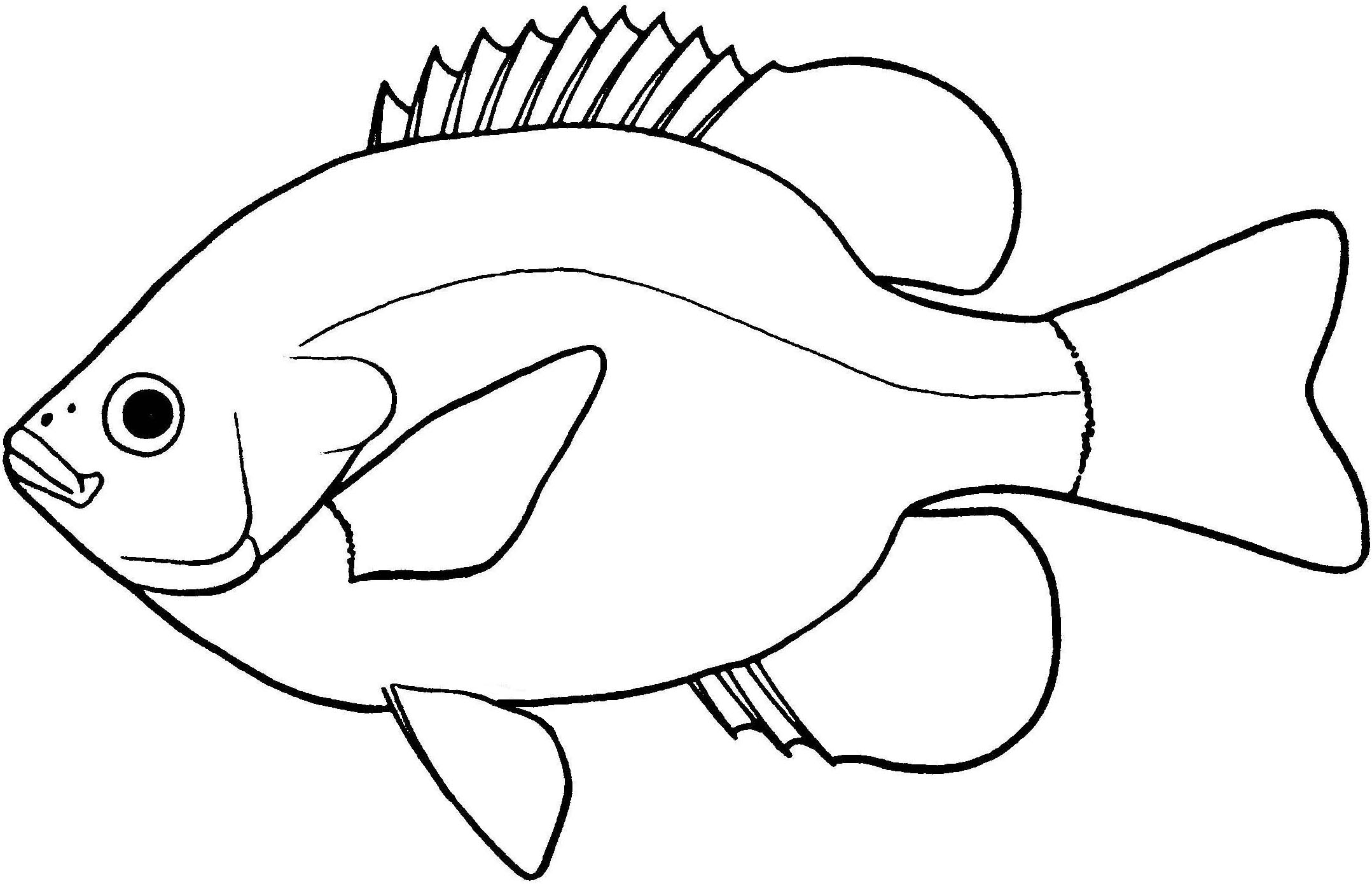 fish clipart black and white