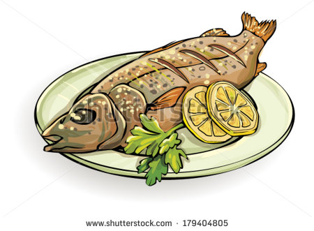 fish clipart frying