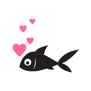 fish clipart heart